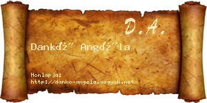 Dankó Angéla névjegykártya